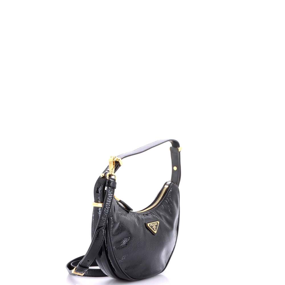 Prada Arque Half Moon Hobo Vernice #269082P21B - Picture 2 of 8